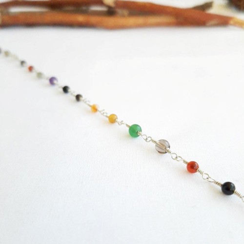 Pulsera de plata y piedra natural - Imagen 3