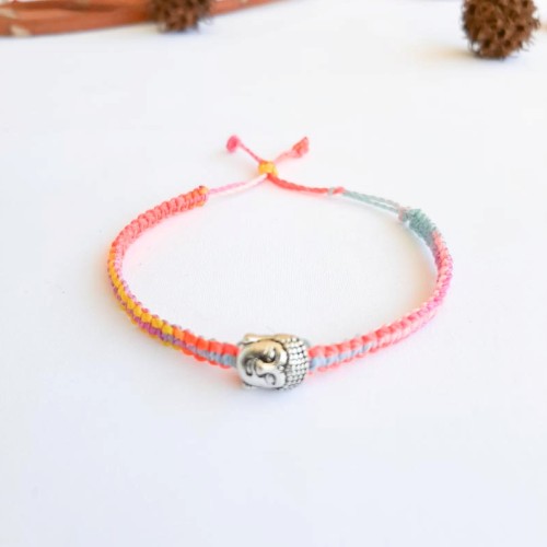 Pulsera Macramé Cromoterapia con Dije Buda - Imagen 2