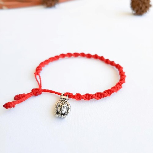 Pulsera Macramé Roja con Dije Buda Mano de Fátima - Imagen 2