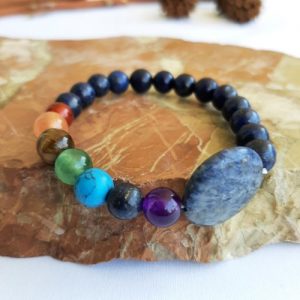Pulsera de Lapislázuli 7 chakras - Tienda esotérica en Chile