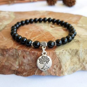 Pulsera de Ónix con Árbol de la Vida - Tienda esotérica en Chile