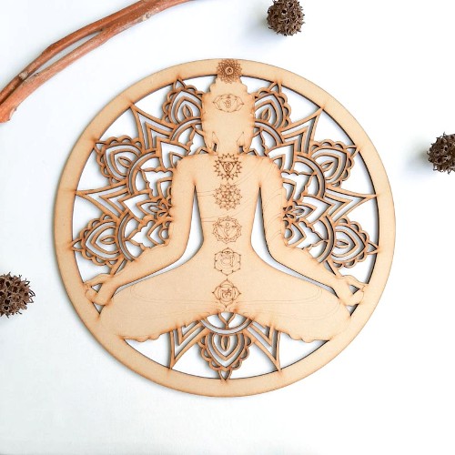 Mandala Buda 7 Chakras en Flor - Casa Mannaz Tienda esotérica Chile