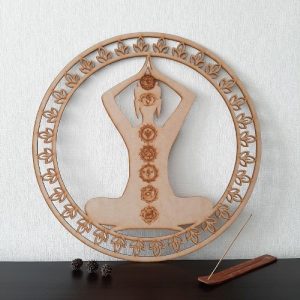 Mandala Buda 7 Chakras en flores Grande - Casa Mannaz Tienda esotérica Chile